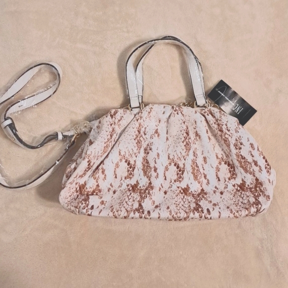 NWT Chic INC International Concepts Satchel Bag Snake Skin Pattern - Picture 1 of 4